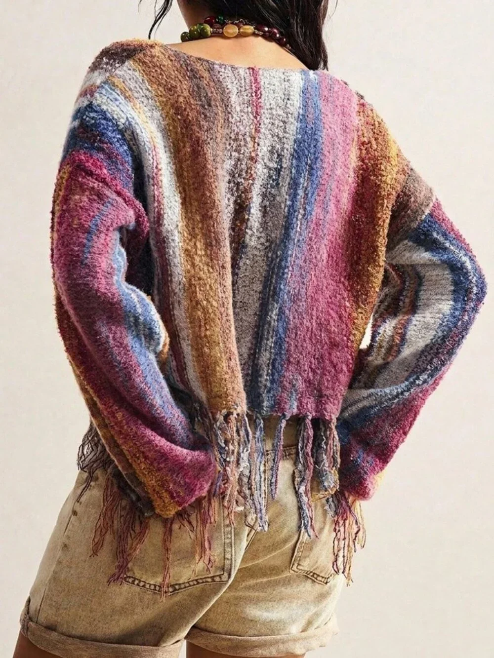 Multicolor Casual Women's Long Sleeve knit sweater Cardigan